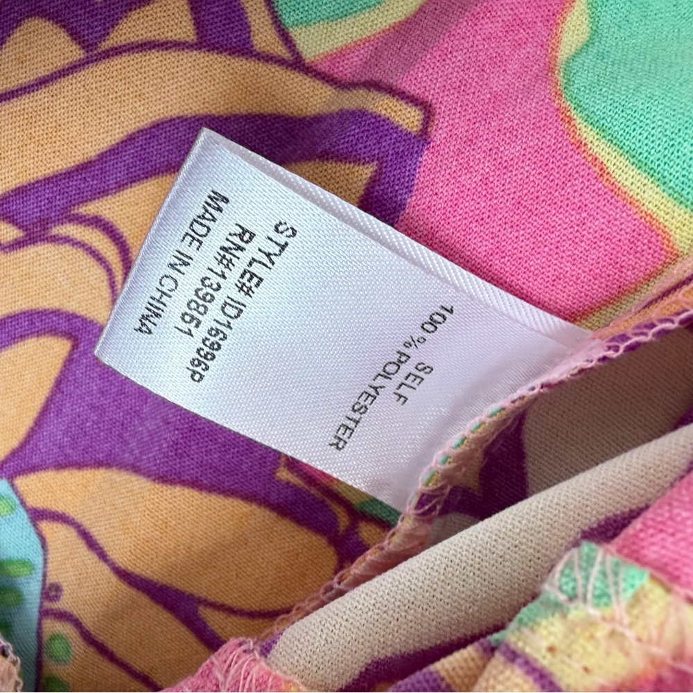 Boho Floral Tiered Maxi Dress Pink Tropical Cottagecore Ruffle Sleeve XL Oddi‎ - Picture 7 of 7